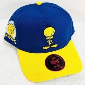 Tweety Bird Looney Tunes A-Frame 2-Tone Hat Cap Snapback Adjustable Blue